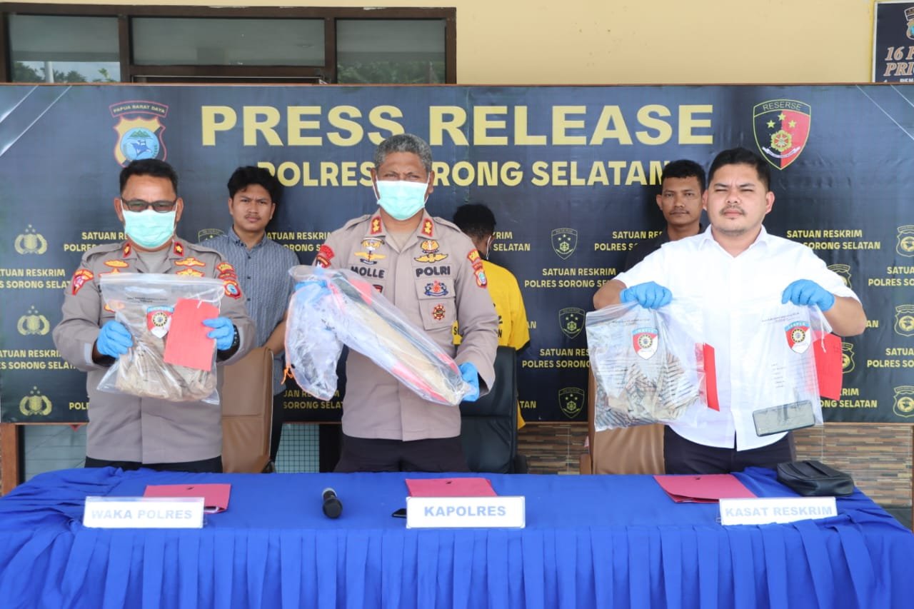 Polres Sorong Selatan Berhasil Ungkap Kasus Pembunuhan Berencana 