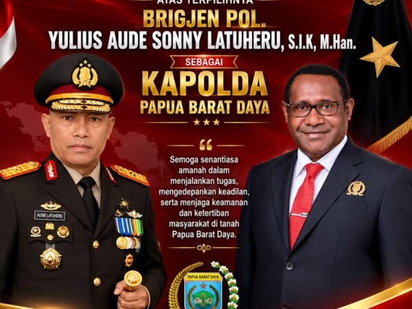 Ketua DPRP Papua Barat Daya Ucapkan Selamat kepada Brigjen Yulius Audie Latuheri sebagai Kapolda