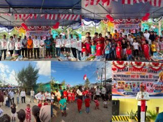 Lomba Kemerdekaan Pertama, Warga RT 004 Bumi Darsua Aimas Tunjukkan Kekompakan